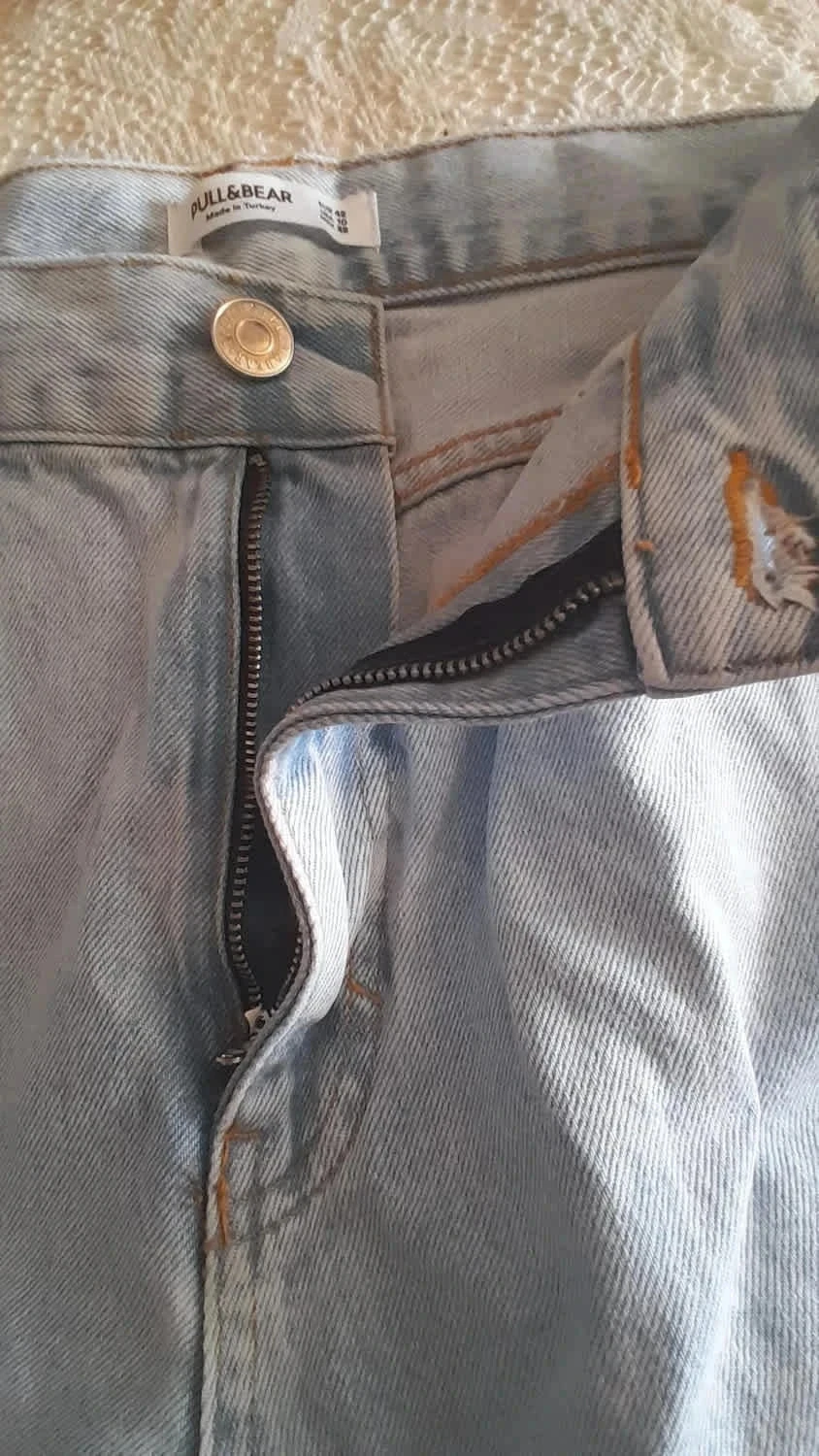 Jeans rasgados, cor azul claro, Tamanho 42, Marca Pull & Bear – photo 9